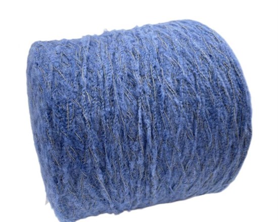 Синяя пряжа на бобинах Cashmere Fantasy Stock Yarn Italy кашемир (48%) шерсть (24%) хлопок (20%) па (8%) 2741 - фото 7386