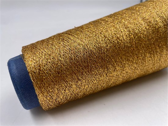 Torcitura di Domaso Lurex 100% люрекс 100 грамм (2500м в 100гр) золото 1032 - фото 8468