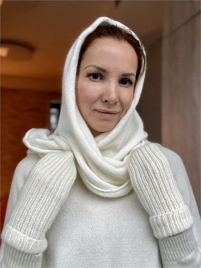 Chiara 50% кашемир 30% Ангора 20% меринос 1400м/100  белая 16881