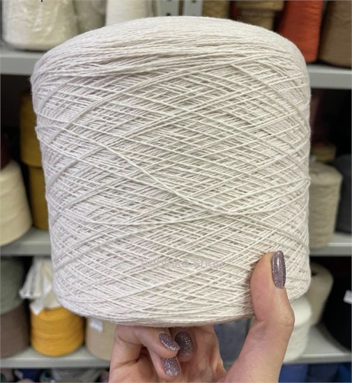 Supersoft 100% кардный меринос 2/15 (750м в 100) бьянко с роз подтоном 3141