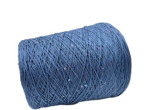 Briliant 95%хлопок 5%PL 450м/100 синий+пайетки