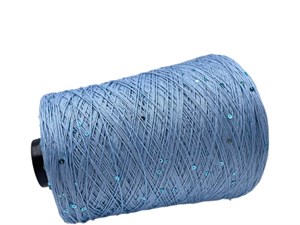 Briliant 95%хлопок 5%PL 450м/100 голубой+пайетки