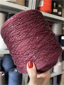 {{photo.Alt || photo.Description || 'Cotton Paillettes 96% Хлопок, 4% пайетки  Полиэстер 450м/100г Бордо'}}